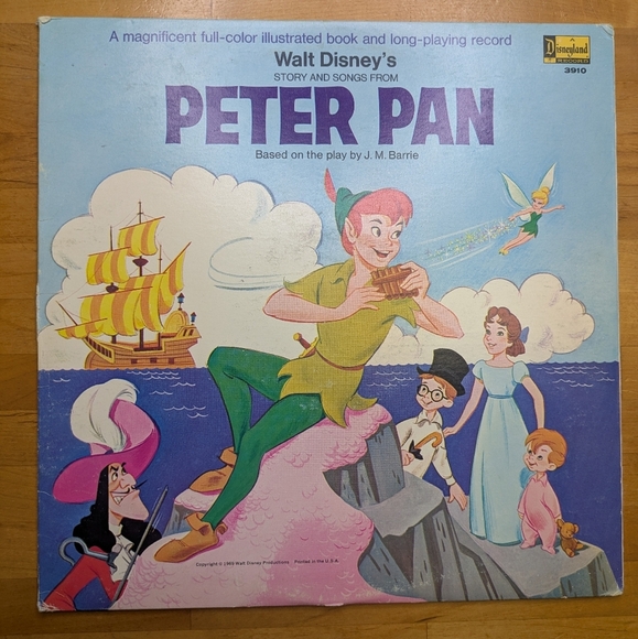 Walt Disney's Peter Pan Vinyl Record 3910 1969 Version *Storybook Incomplete* - Picture 2 of 6